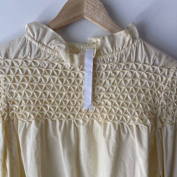 Merlette Majorelle Smocked Blouse – Pale Yellow - Picture 7 of 7